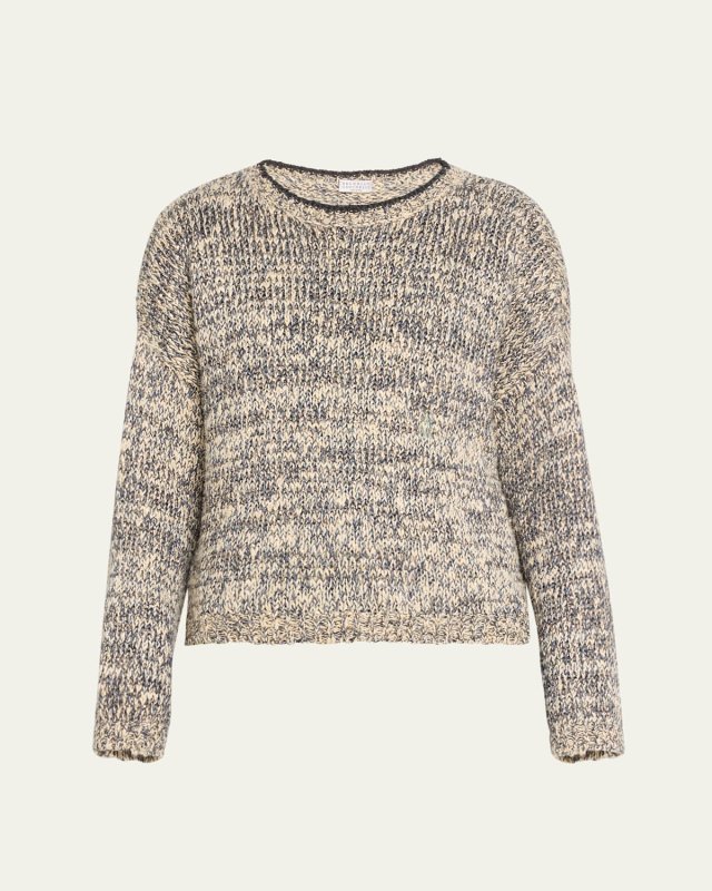 Paillette Chine Knit Crewneck Sweat