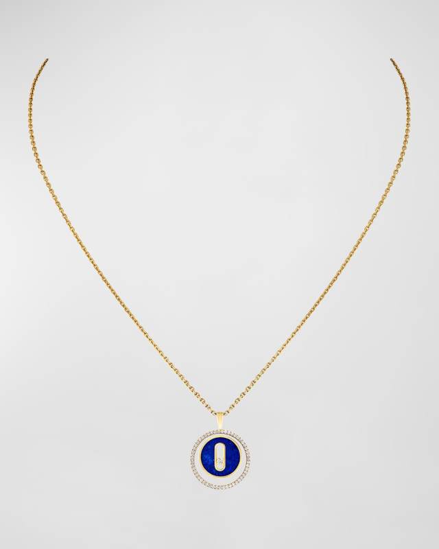 Lucky Move 18K Rose Gold Lapis & Diamond Pendant Necklace