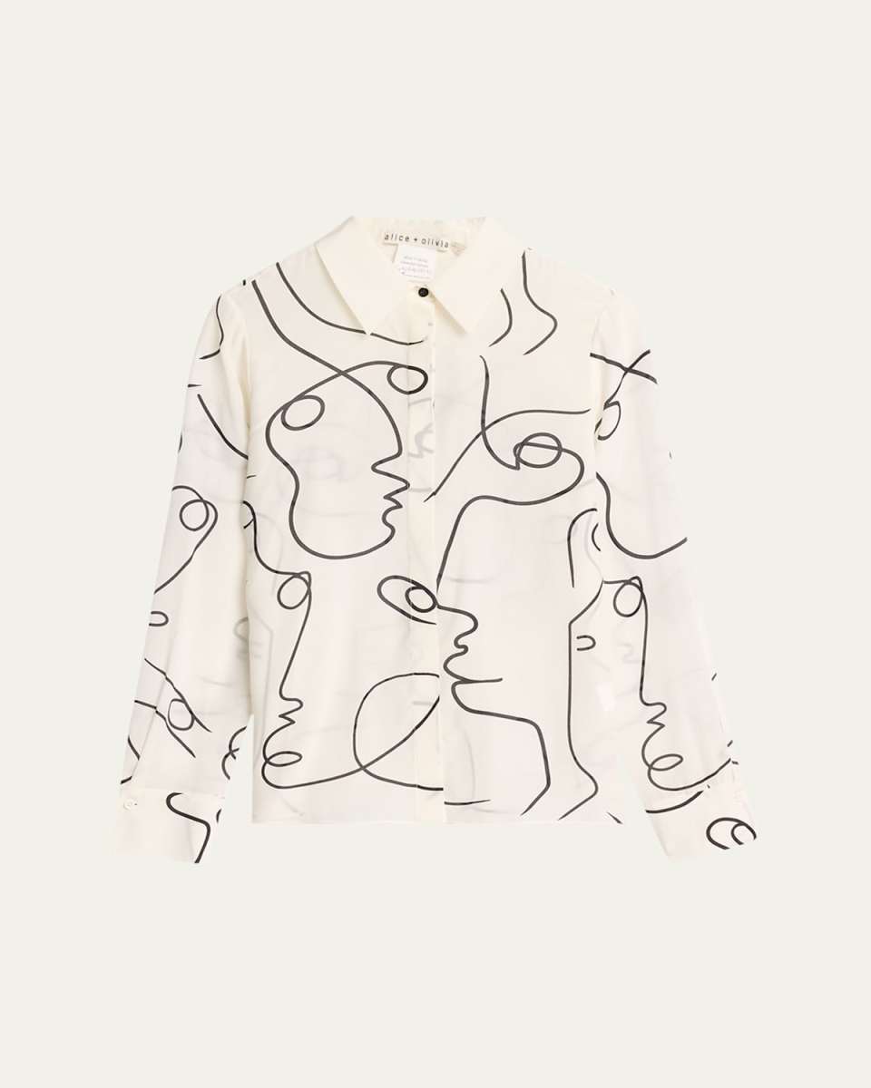 Brady Slim Button-Front Silk Shirt