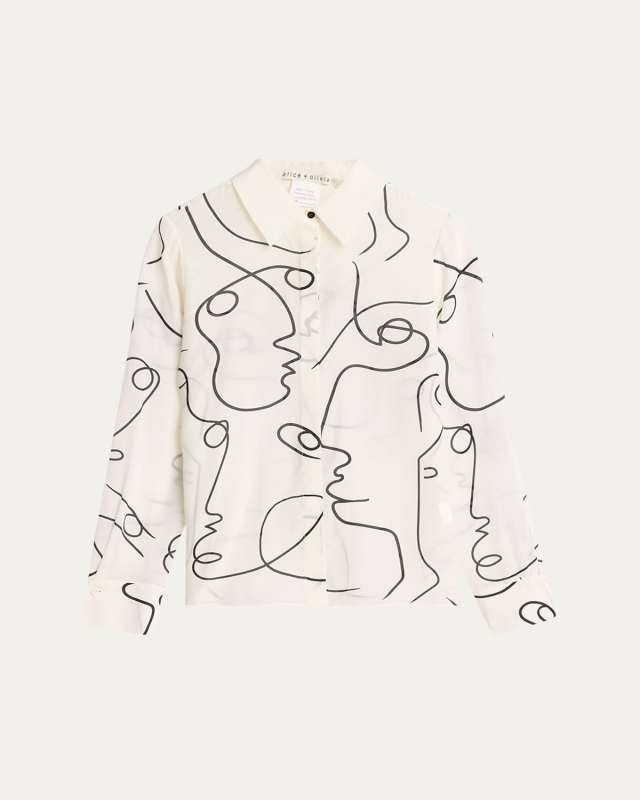 Brady Slim Button-Front Silk Shirt