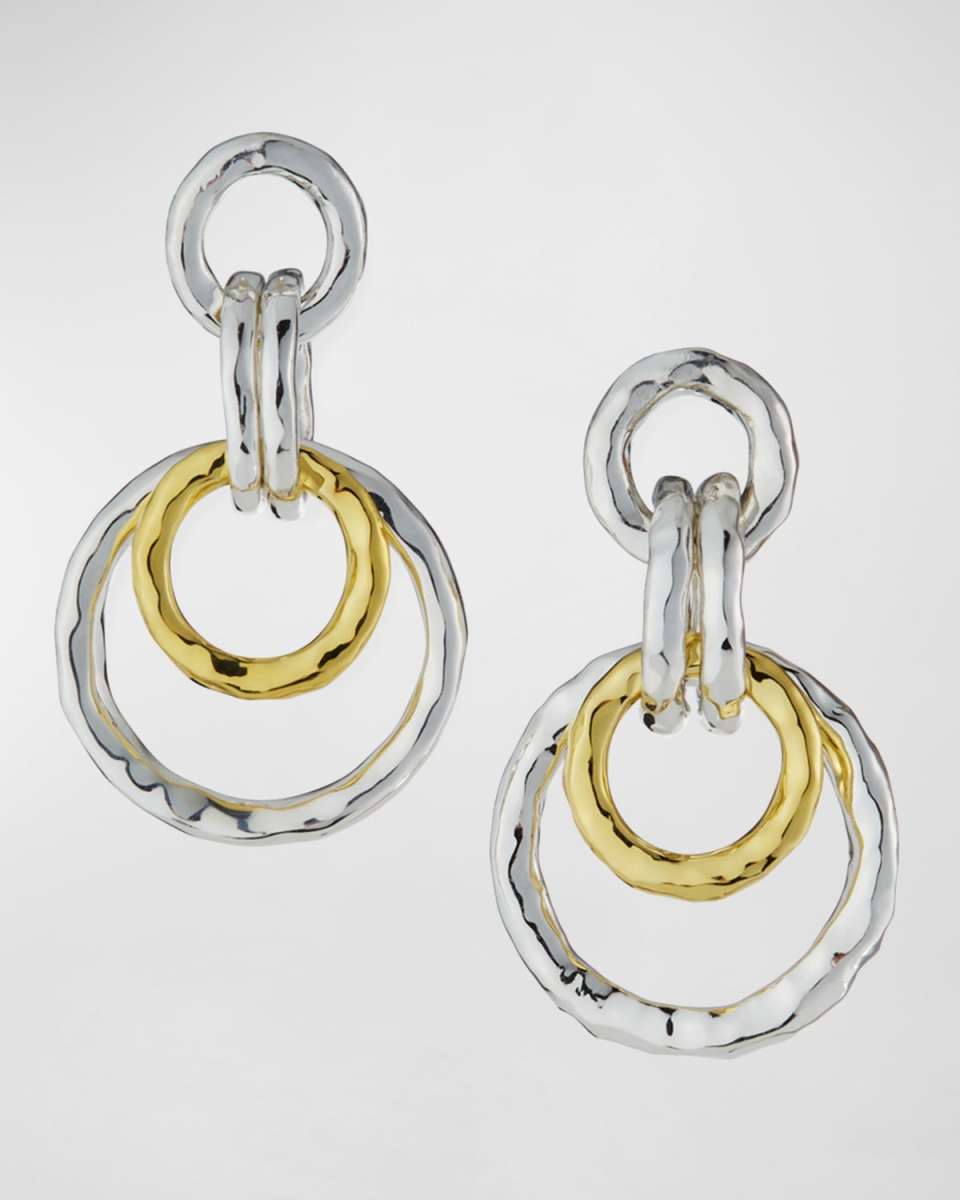 Hammered Chunky Link Earrings in Chimera