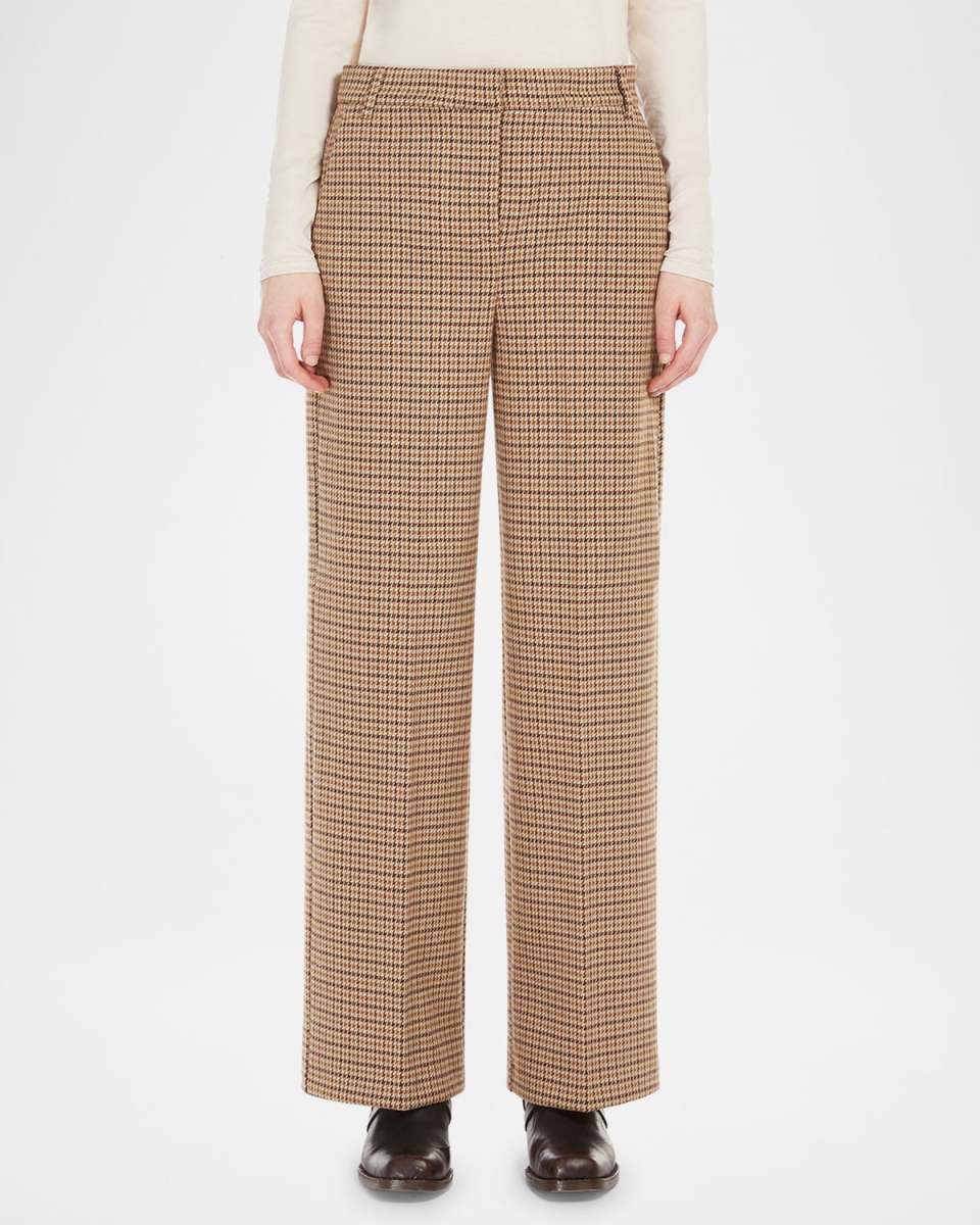 Panetto Straight-Leg Houndstooth Trousers