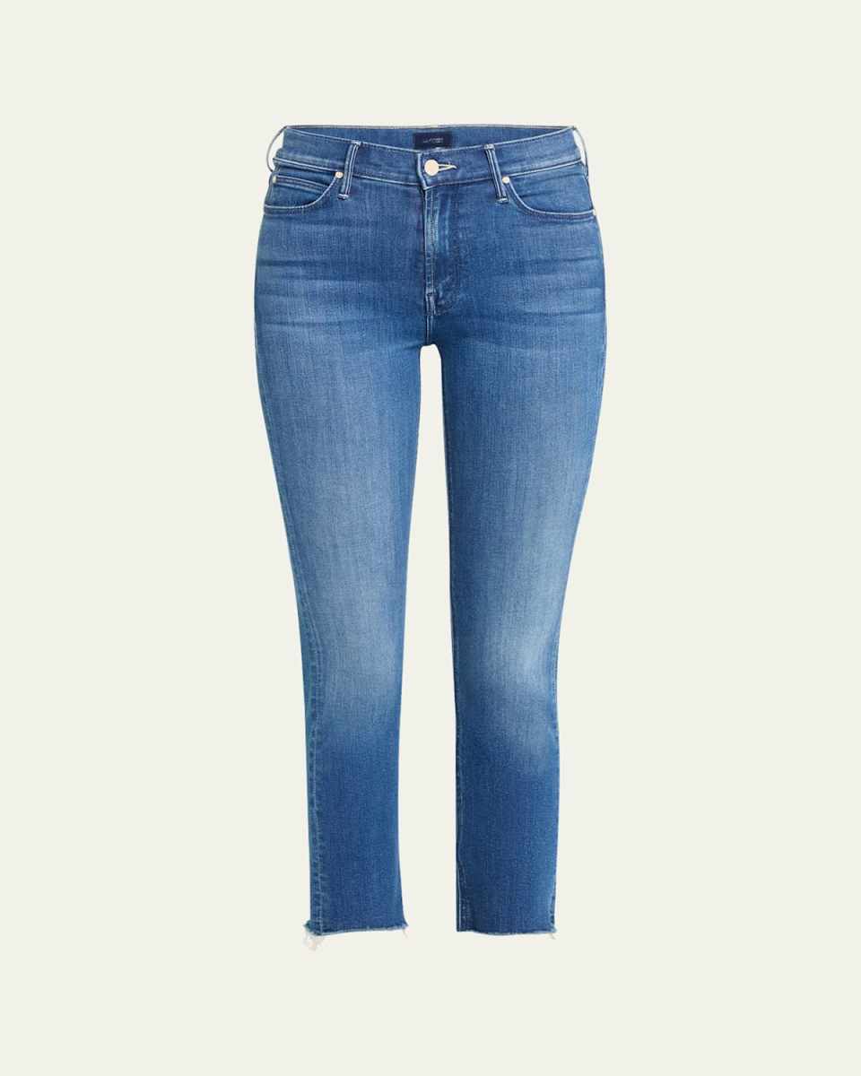 The Mid-Rise Dazzler Ankle Fray Jeans