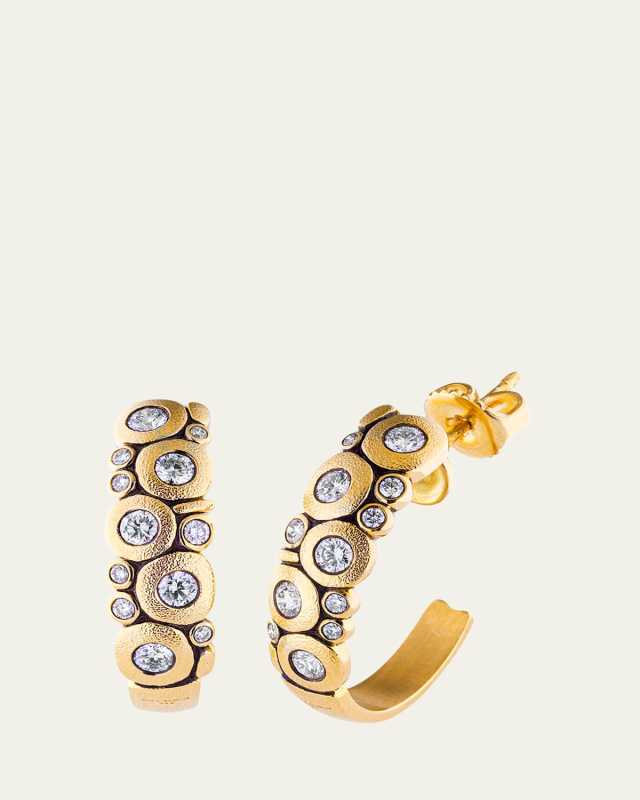 Candy 18K Yellow Gold Diamond Earrings, Large