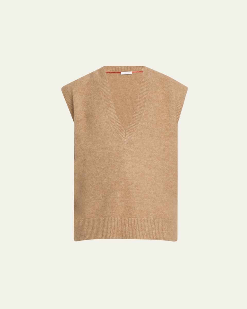 Alpaca and Cashmere Blend Knit Vest