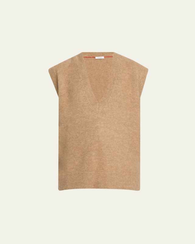 Alpaca and Cashmere Blend Knit Vest
