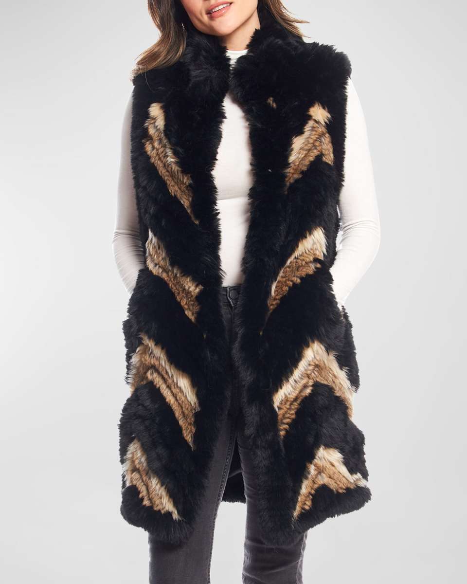 Kayce Knitted Faux Fur Stroller Vest