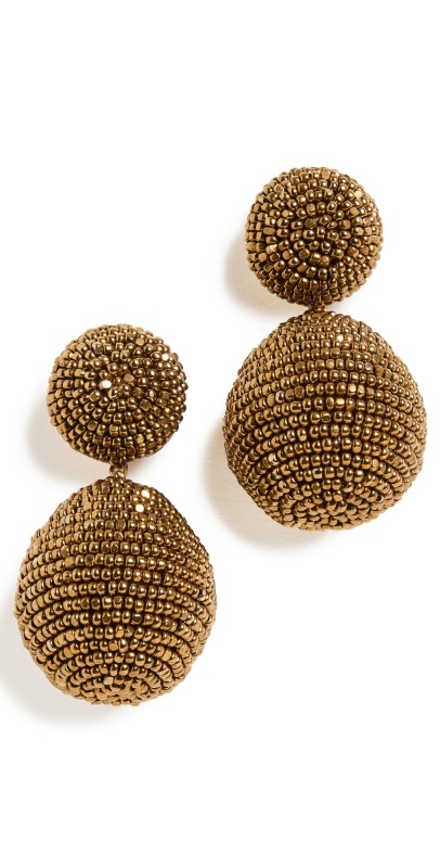 Deepa Gurnani Teslana Earrings Antique Gold