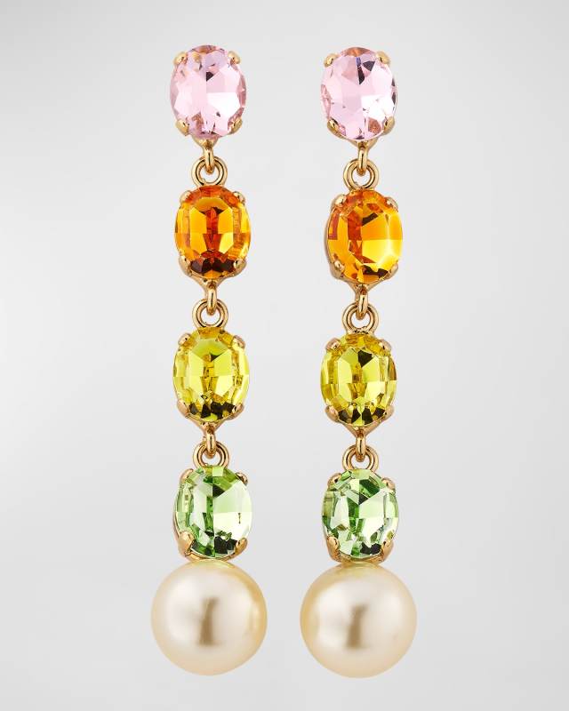 Poise Aurora Crystal Long Earrings