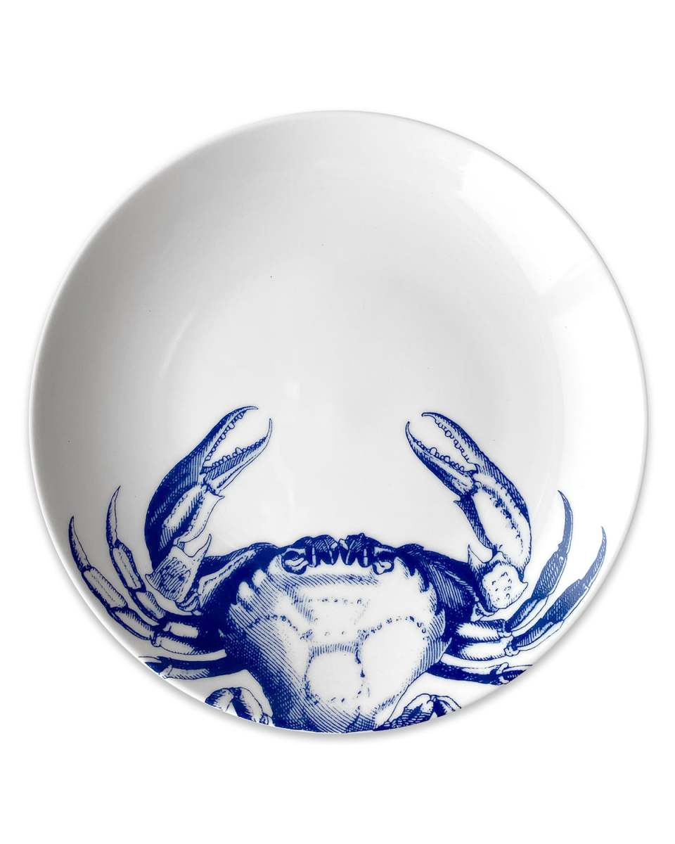 Blue Crabs Coupe Salad Plates, Set of 4