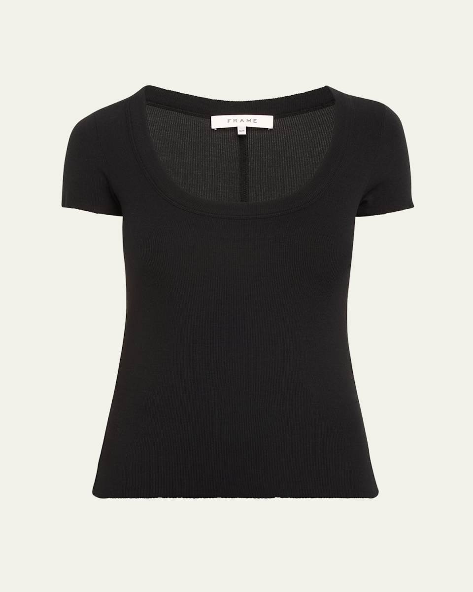 Ribbed Scoop-Neck Baby T