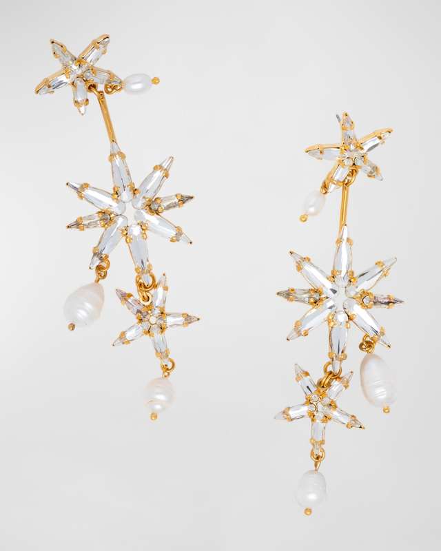 Talitha Crystal and Pearl Earrings
