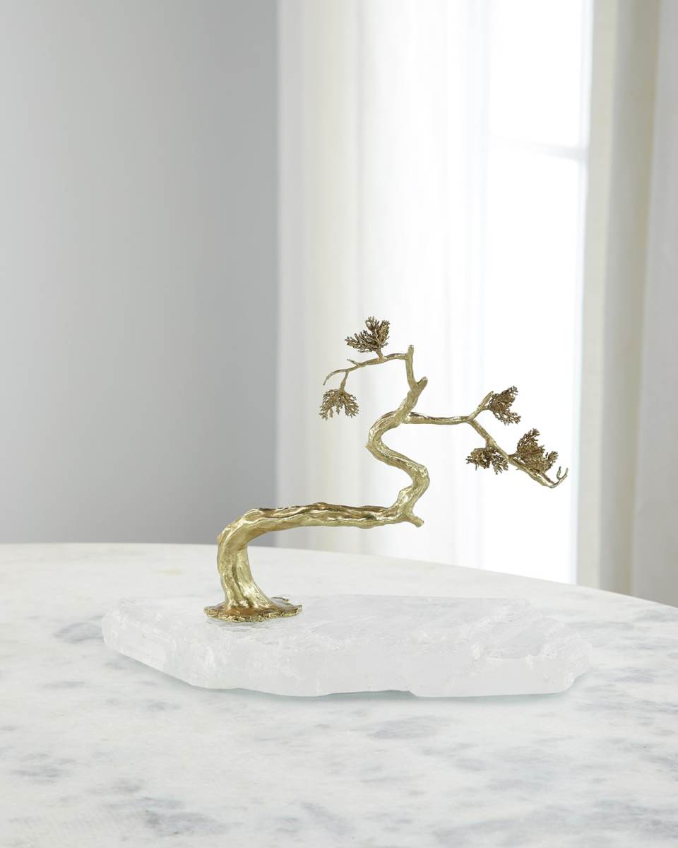 Winding Brass Tree on Selenite II