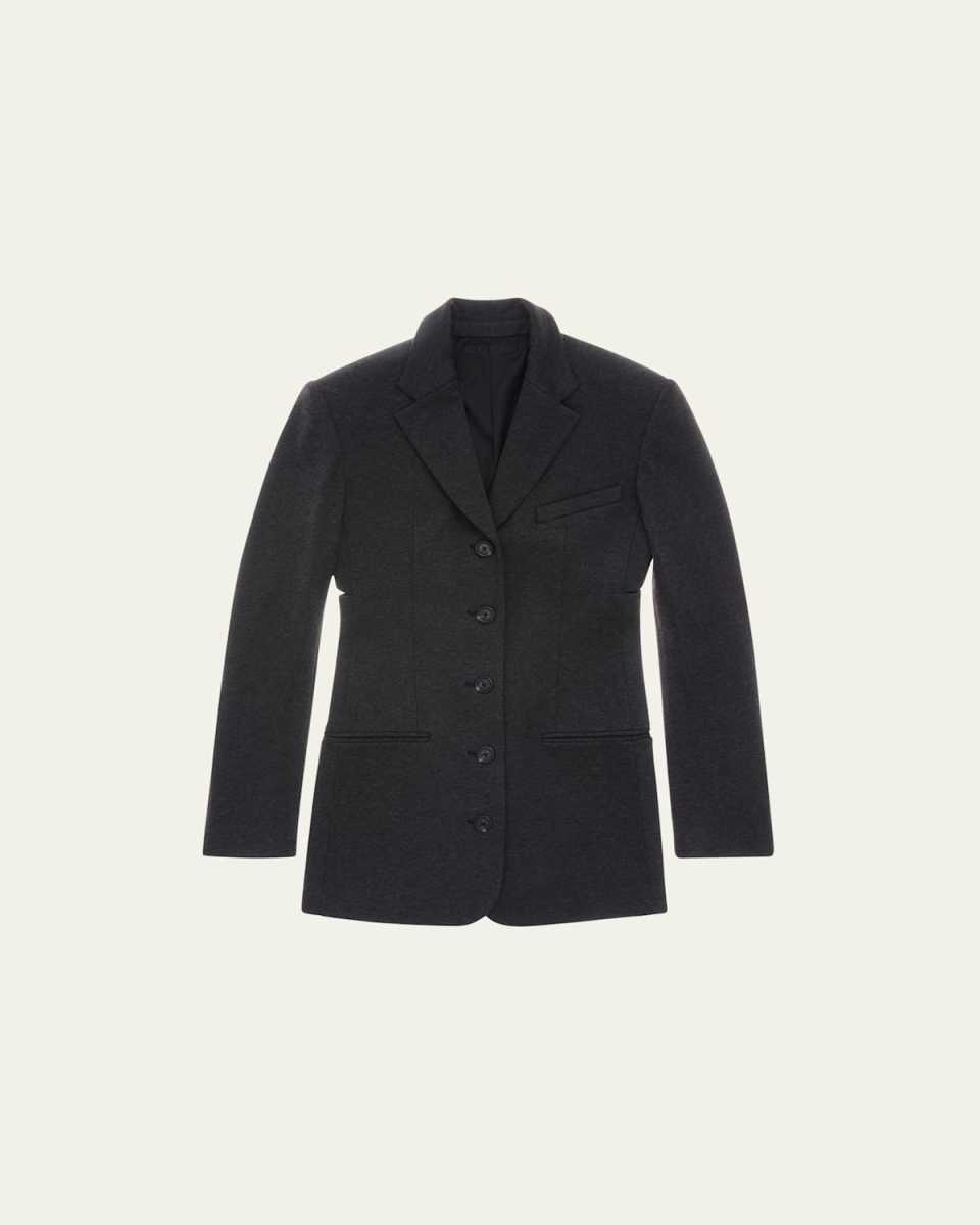 Melange Single-Breasted Blazer
