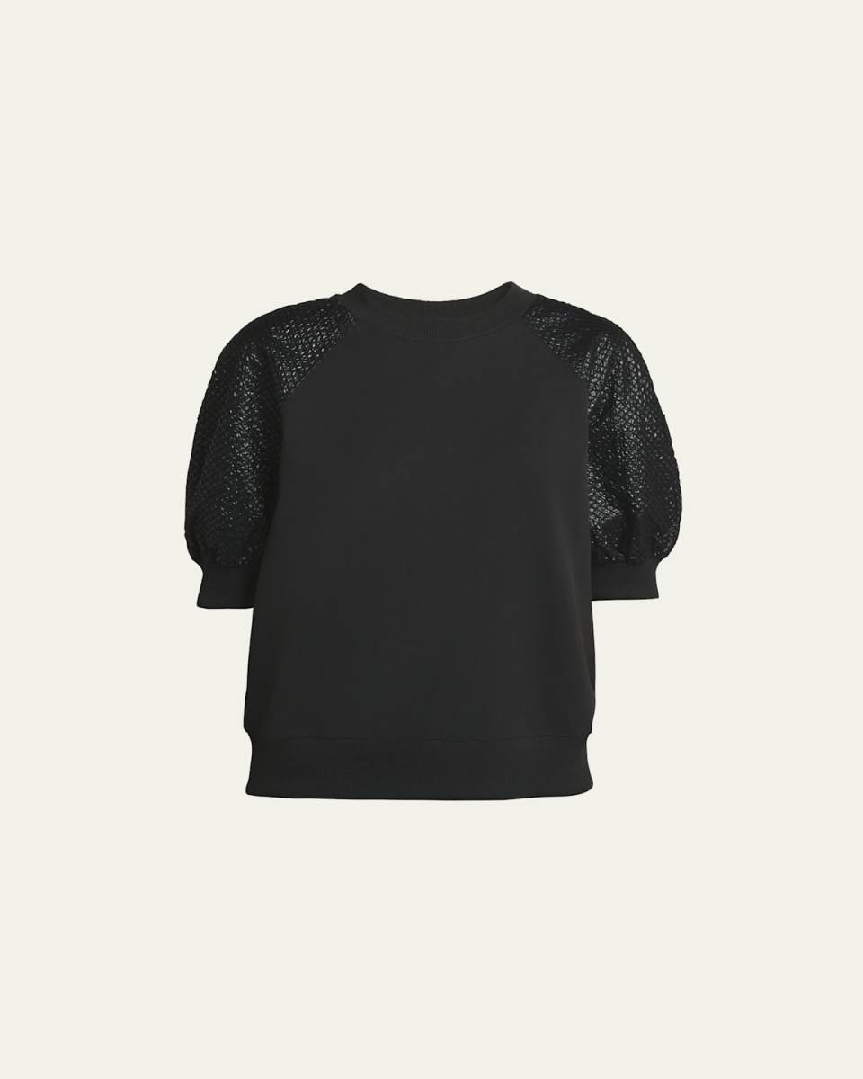 Lace-Up Crewneck T-Shirt
