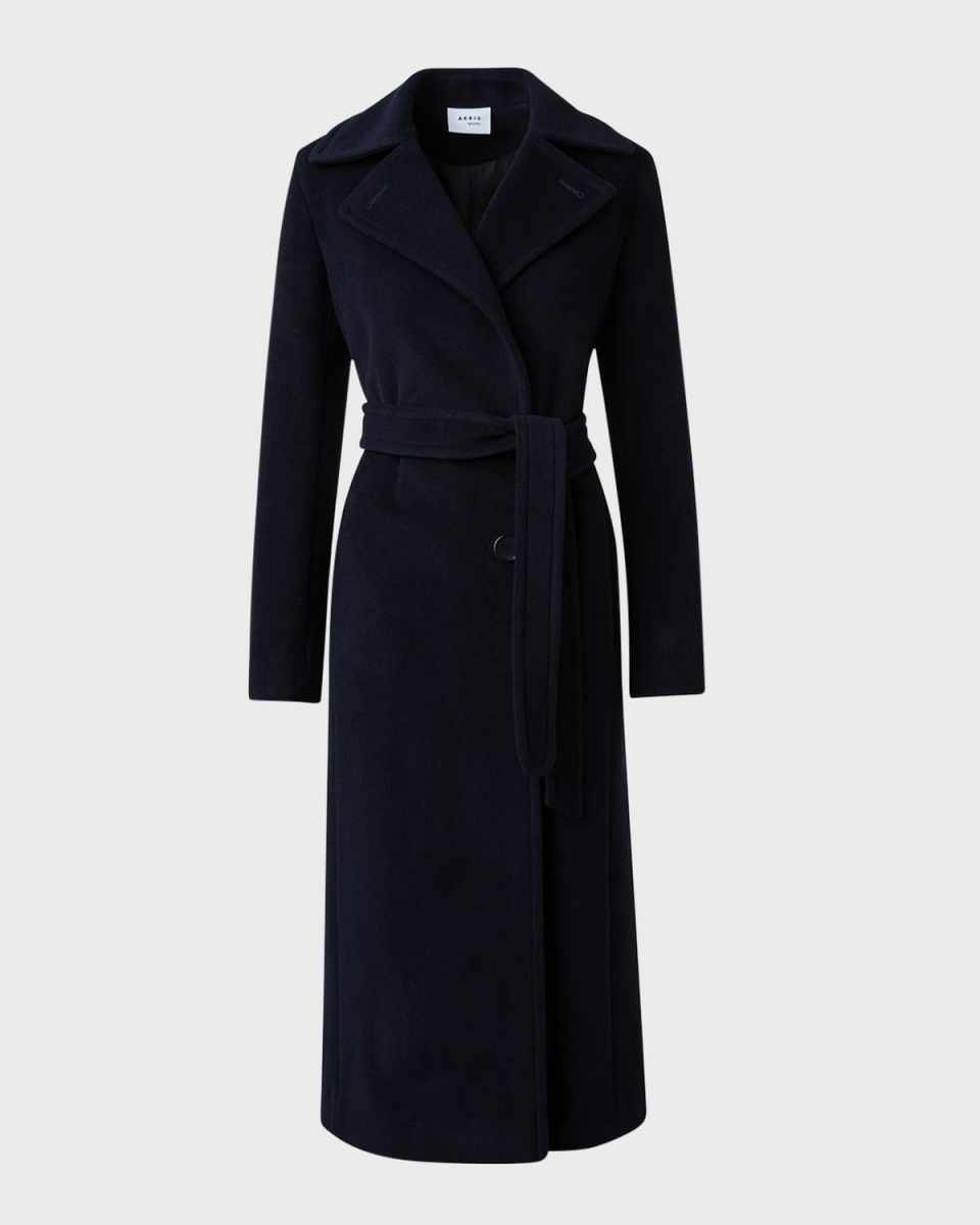 Belted Wool-Cashmere Long Coat