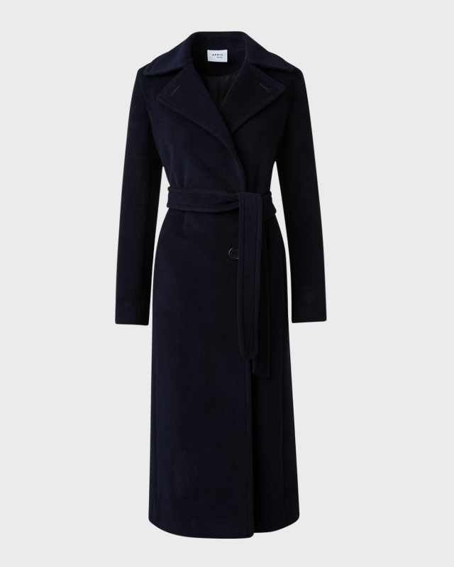 Belted Wool-Cashmere Long Coat