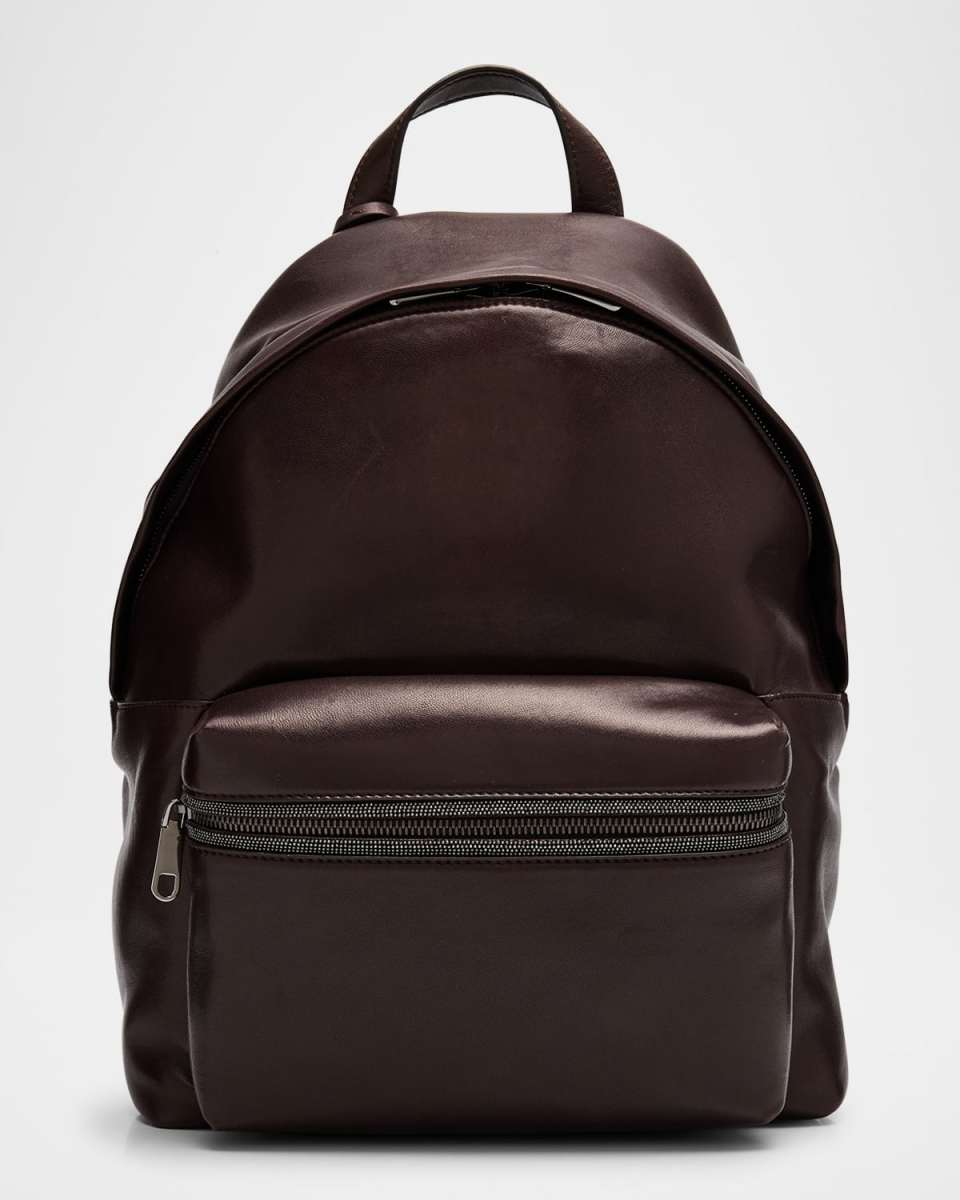 Monili Zip Leather Backpack