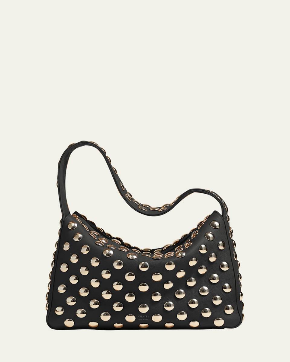 Elena Small Studs Leather Shoulder Bag