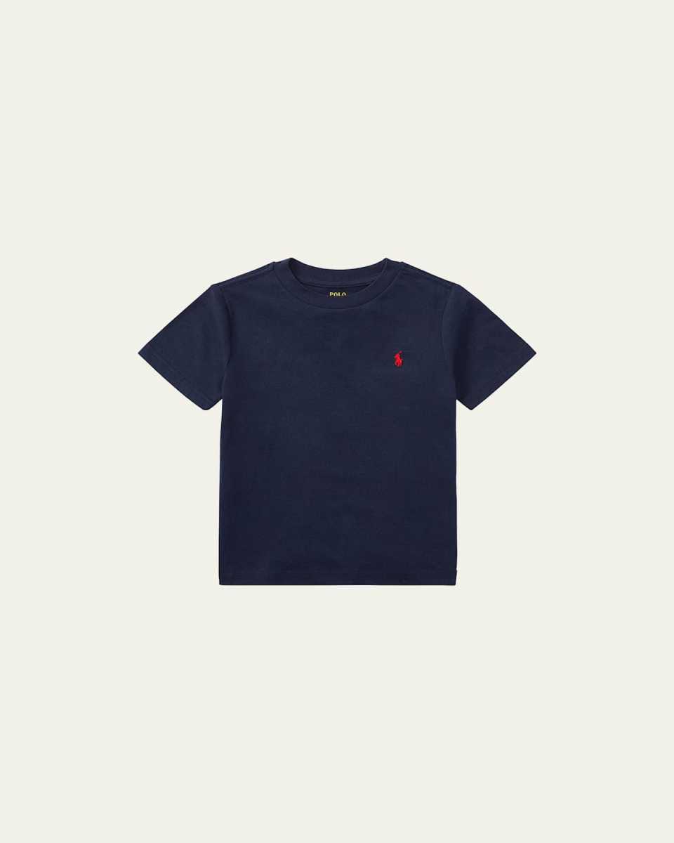Boy's Cotton Jersey Crewneck Tee, Size 2-4