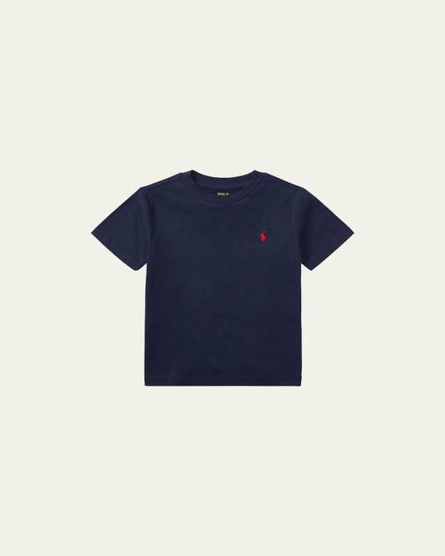Boy's Cotton Jersey Crewneck Tee, Size 2-4