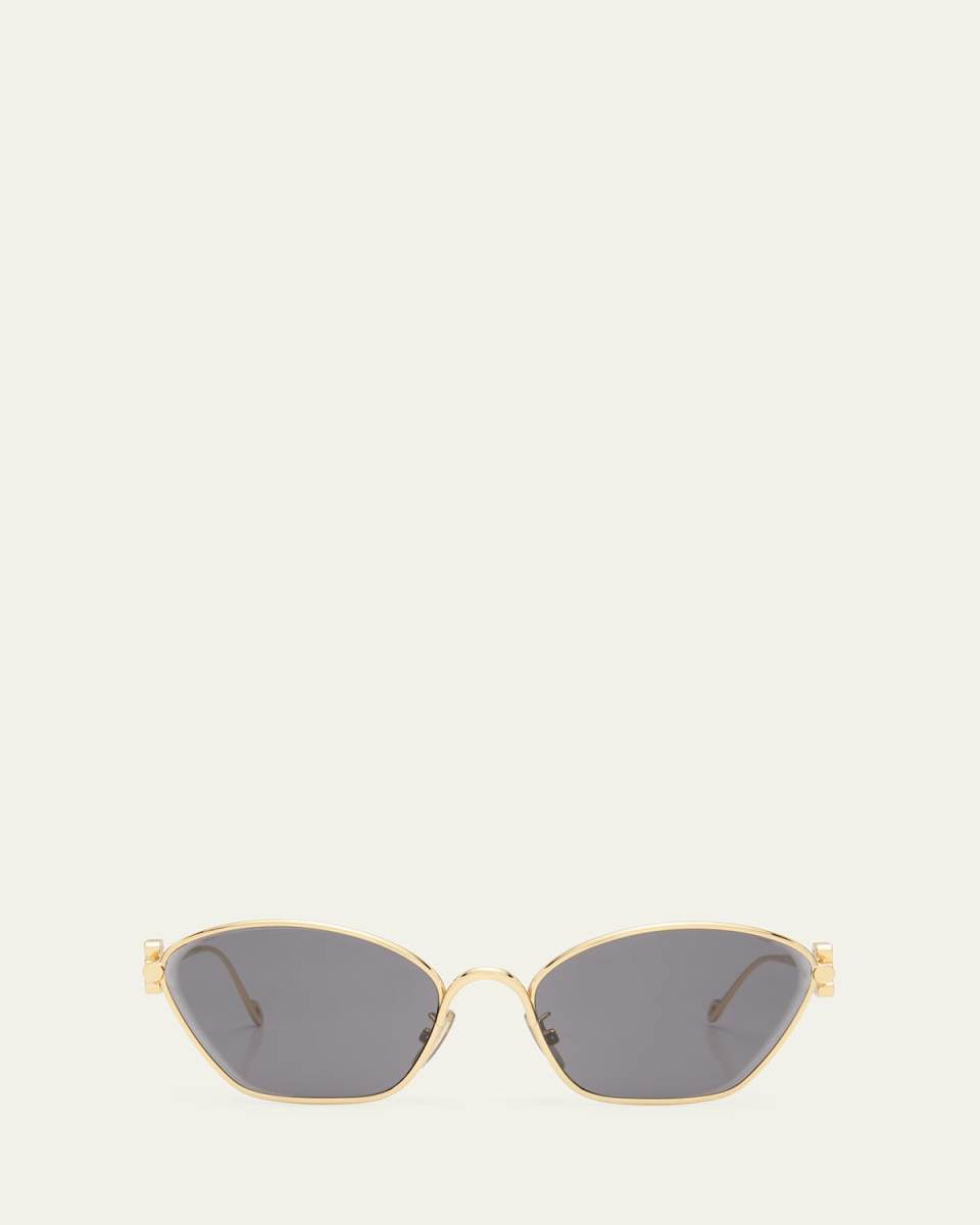 Anagram Golden Metal Cat-Eye Sunglasses