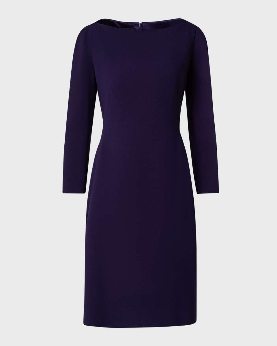 Double-Face Wool Sheath Dress