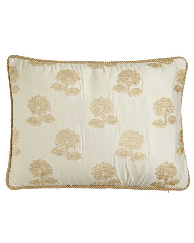 Antoinette Standard Sham with Chenille Flowers & Cord Trim