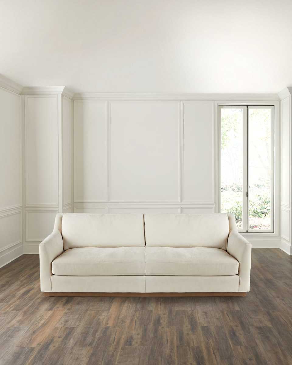 Jasmine Leather Sofa, 86"