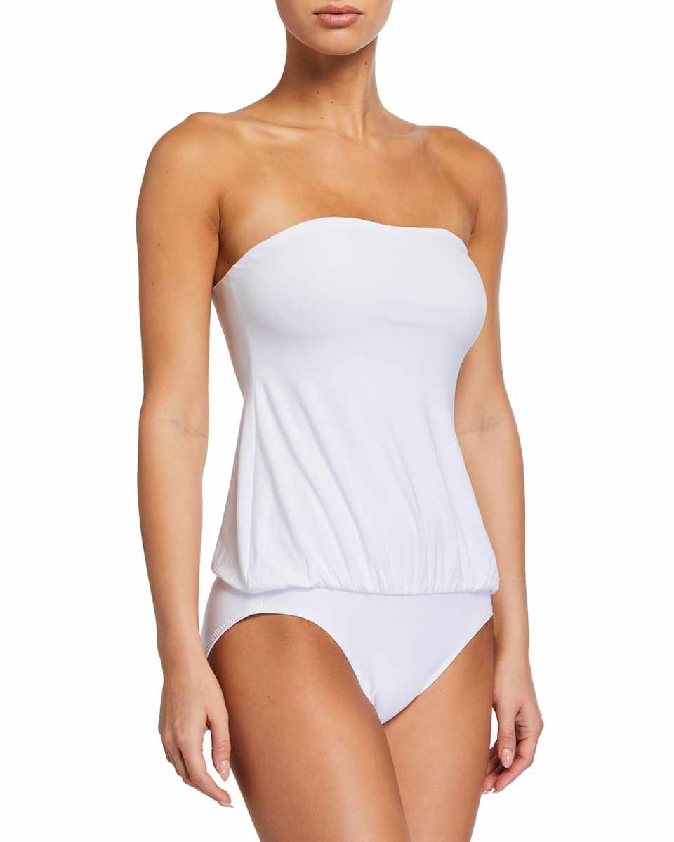 Mio Strapless Babydoll One-Piece Swimsuit