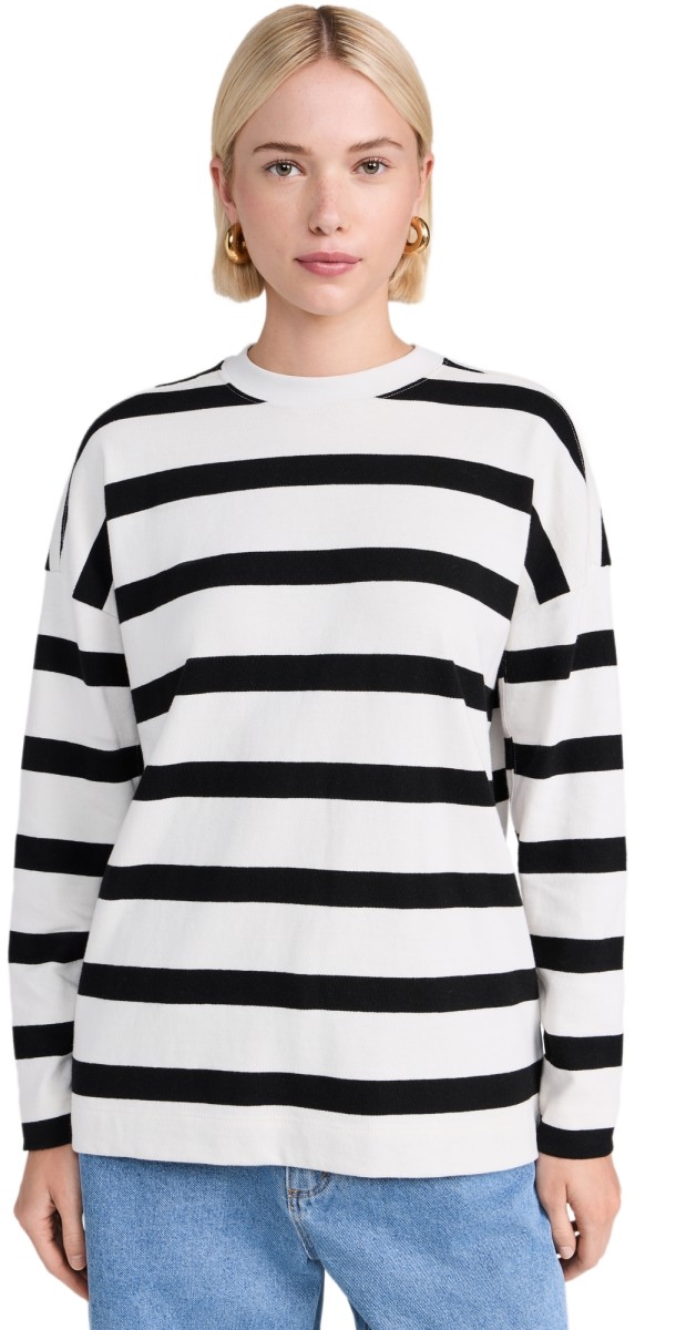 AYR Early Morn Tee Magpie Stripe