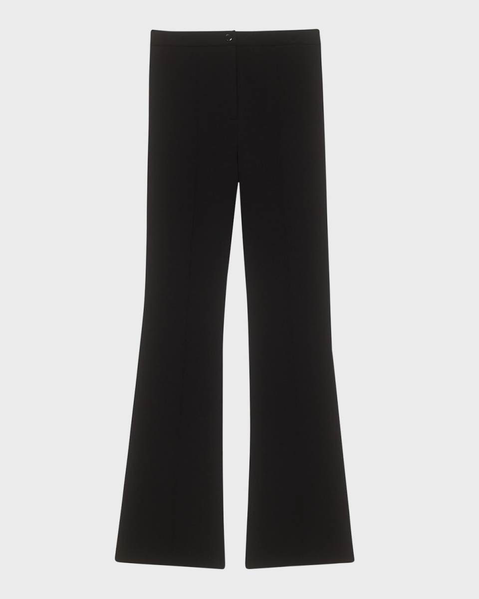 Compact Crepe Flare Pants
