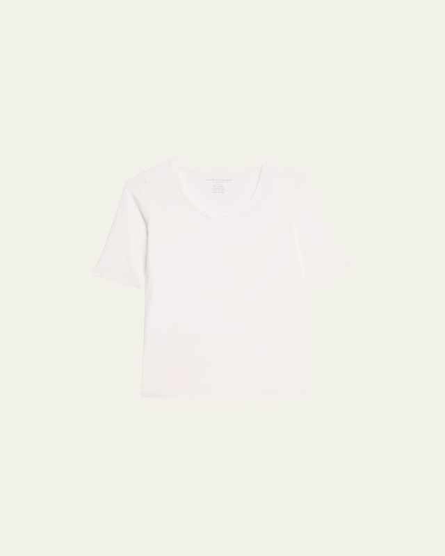 Soft Touch Half-Sleeve Scoop-Neck Top