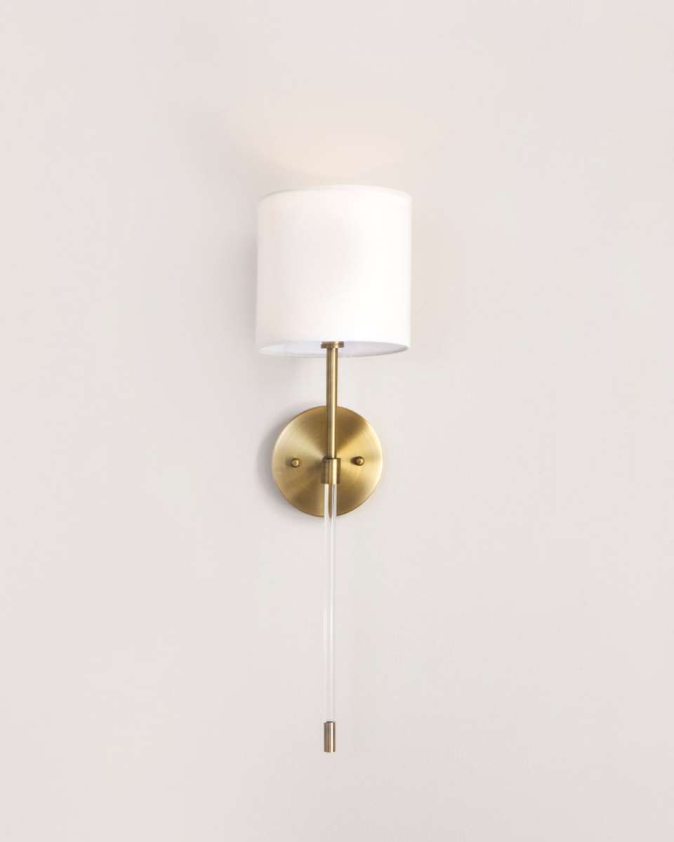 Acrylic & Brass Sconce
