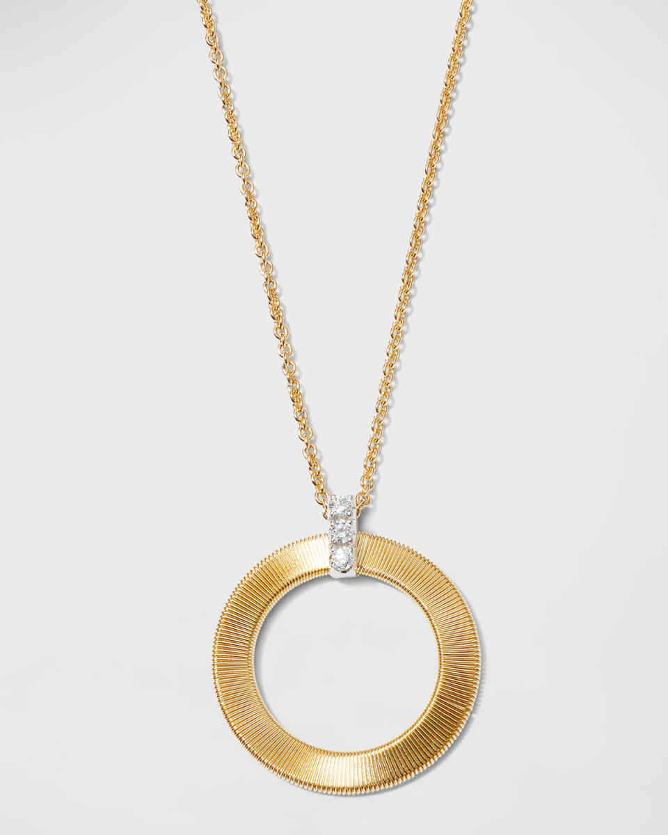 Masai Circle Pendant with Diamonds