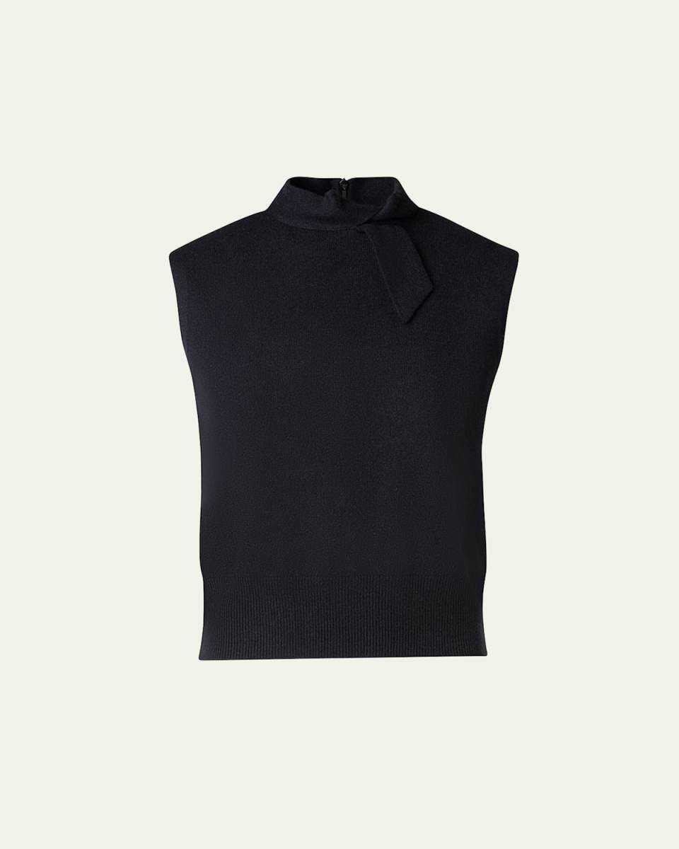 Knotted Cashmere Sleeveless Sweater
