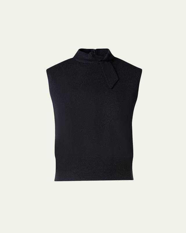 Knotted Cashmere Sleeveless Sweater