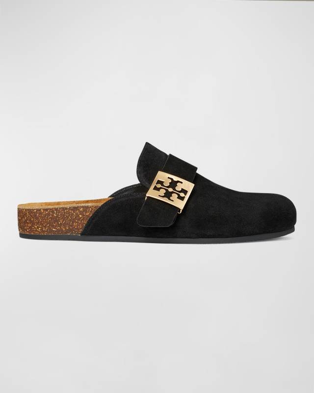 Mellow Suede Buckle Slide Mules