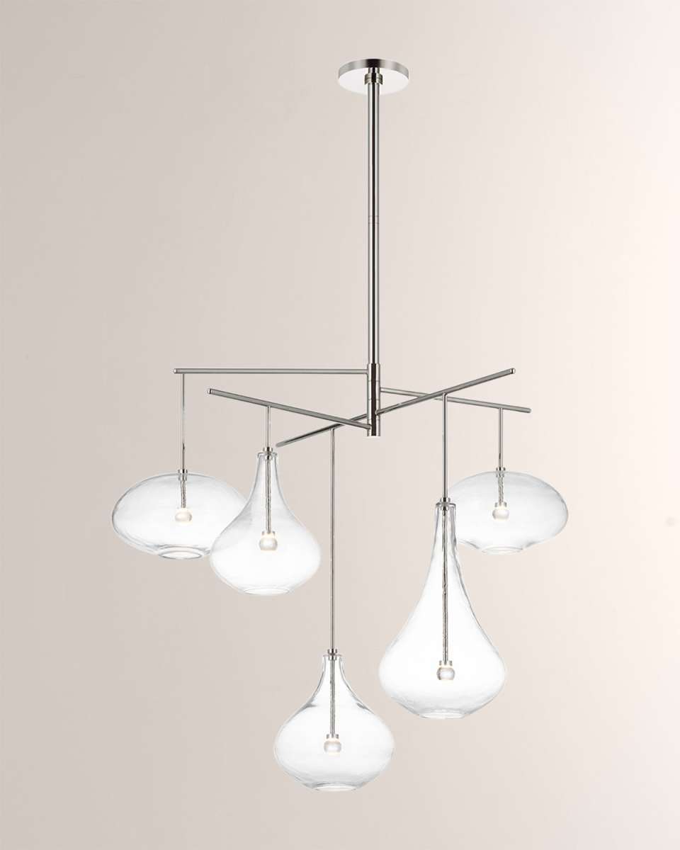 Lomme XL Chandelier in Polished Nickel by Champilamaud