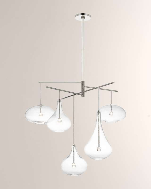 Lomme XL Chandelier in Polished Nickel by Champilamaud