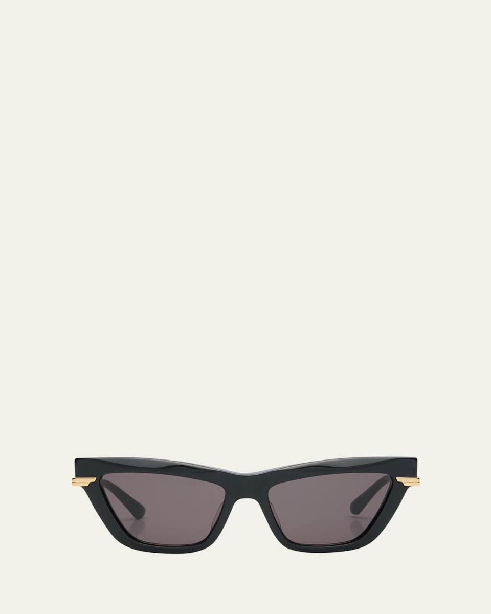 Logo Mixed-Media Cat-Eye Sunglasses