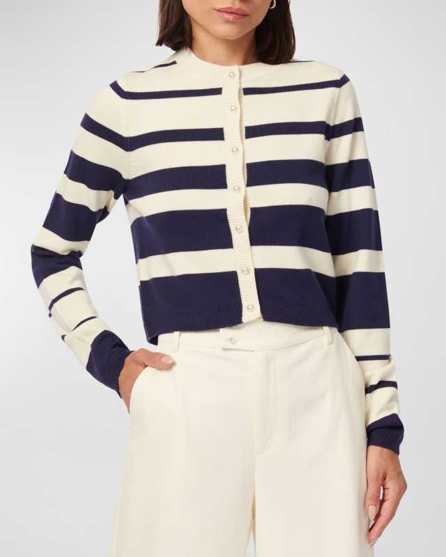 Kimbra Faux-Pearl Embellished Wool Cardigan Sweater