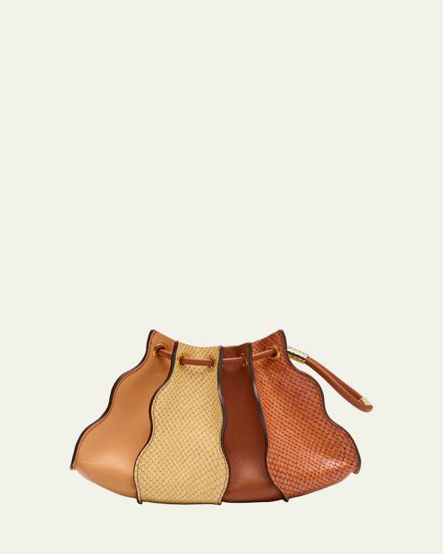 Adria Multicolor Pleated Wave Wristlet