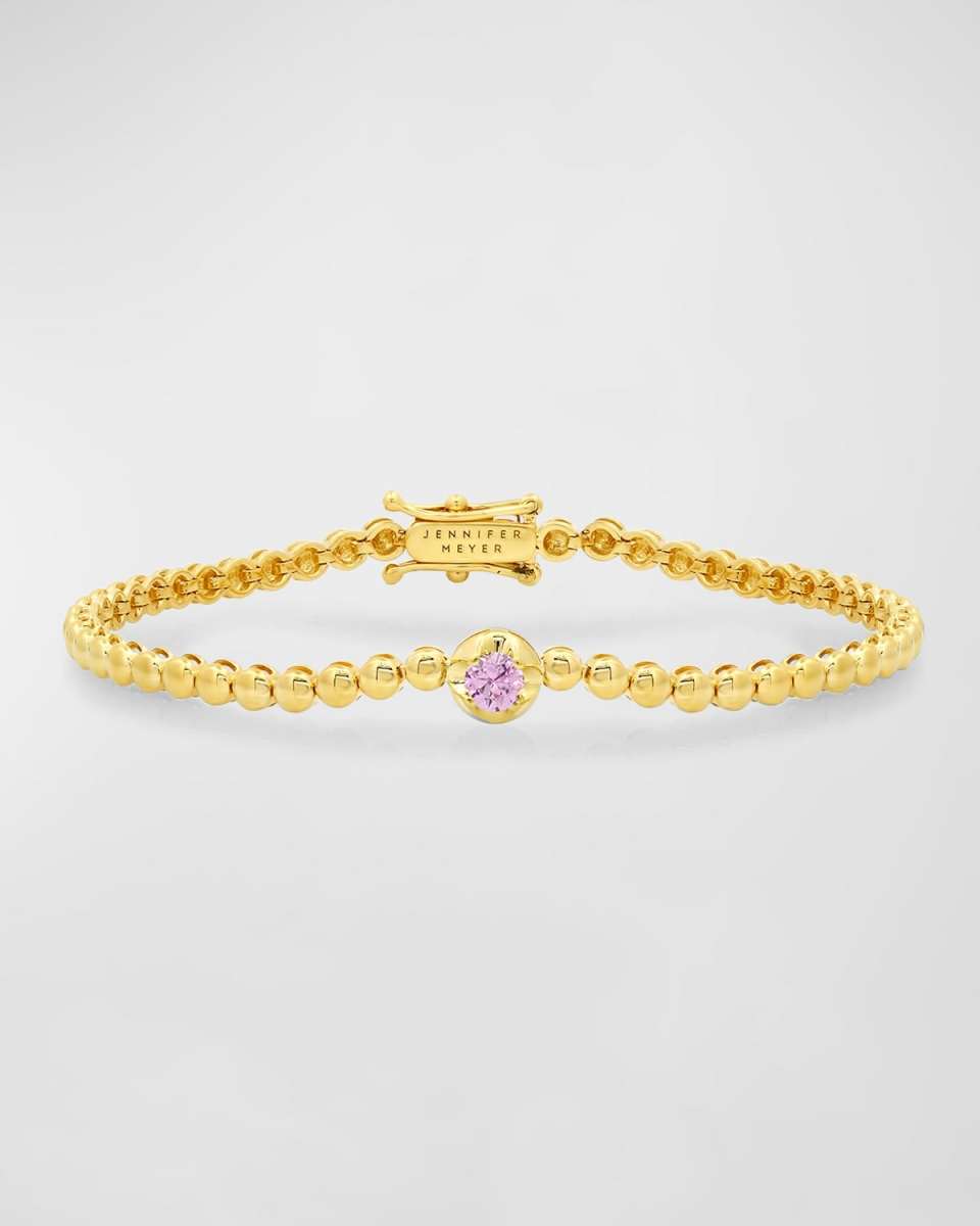 Mini Bezel Tennis Bracelet with Illusion-Set Accent
