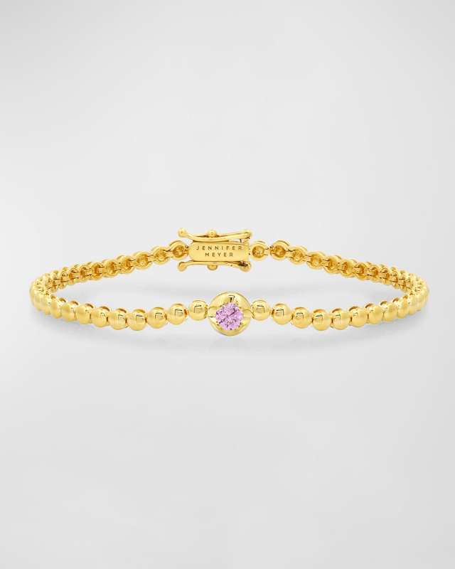 Mini Bezel Tennis Bracelet with Illusion-Set Accent