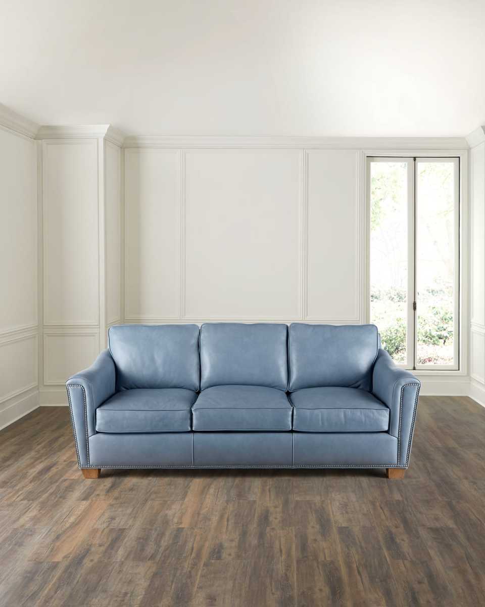 Lennon Leather Sofa, 85"
