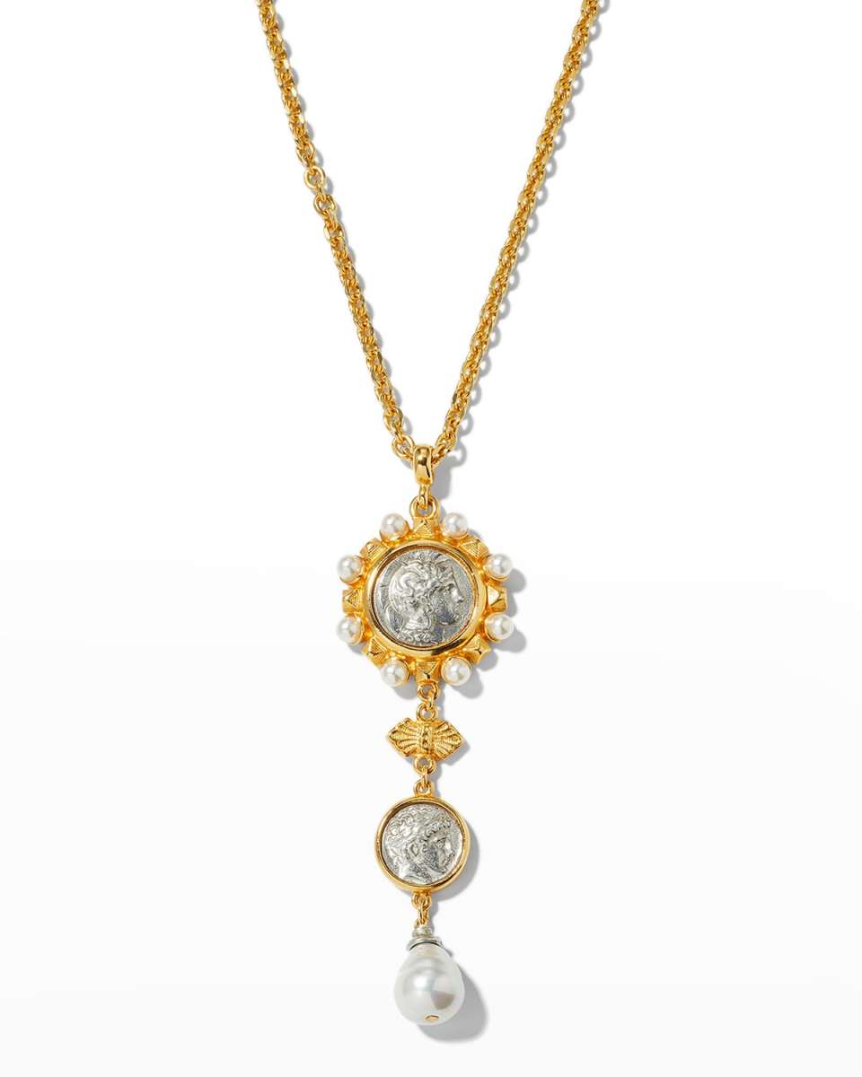 Roman Pearly Drop Necklace