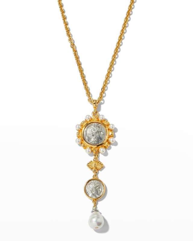 Roman Pearly Drop Necklace
