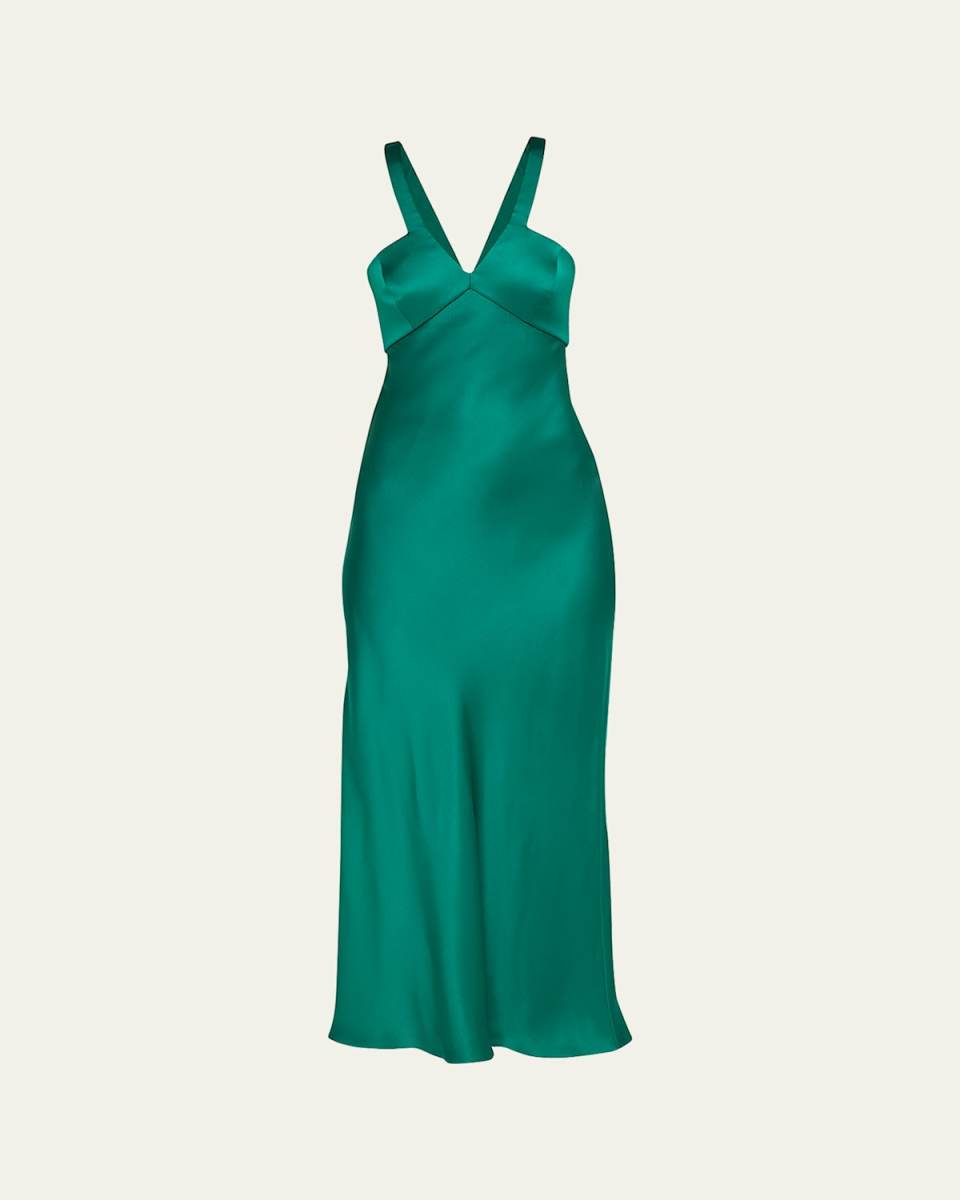 Silk V-Neck Dress