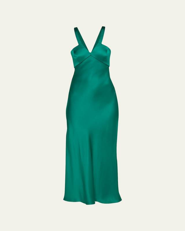 Silk V-Neck Dress
